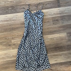 Hello Molly Blue and black dot slip dress. Adjustable straps. Size US 6 AUS 10
